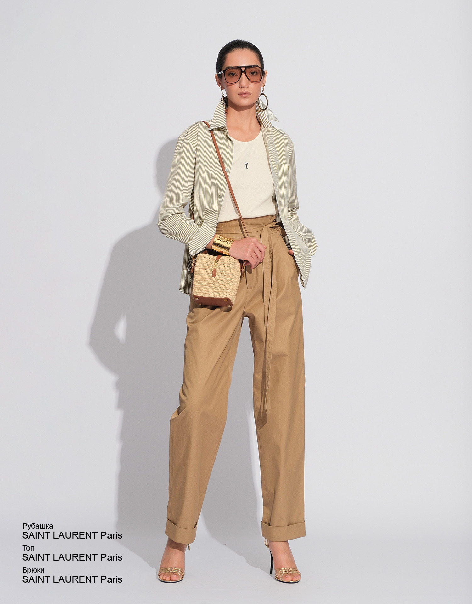 SAINT LAURENT Paris Рубашка look