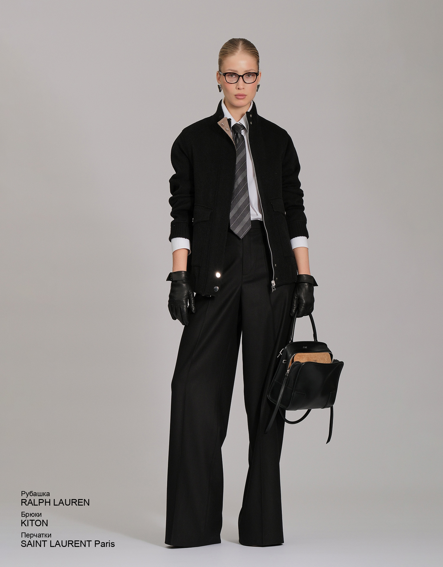 SAINT LAURENT Paris Перчатки look